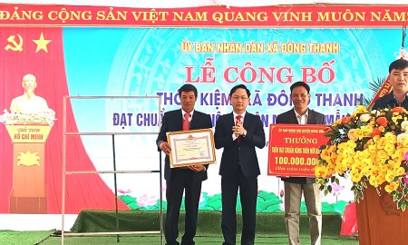 Lễ công bố thôn Kiệm xã Đông Thanh đạt chuẩn nông thôn mới kiểu mẫu năm 2022.